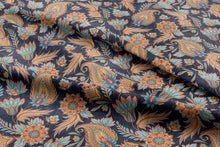 Load image into Gallery viewer, Paisley Passion (yellow/navy)
